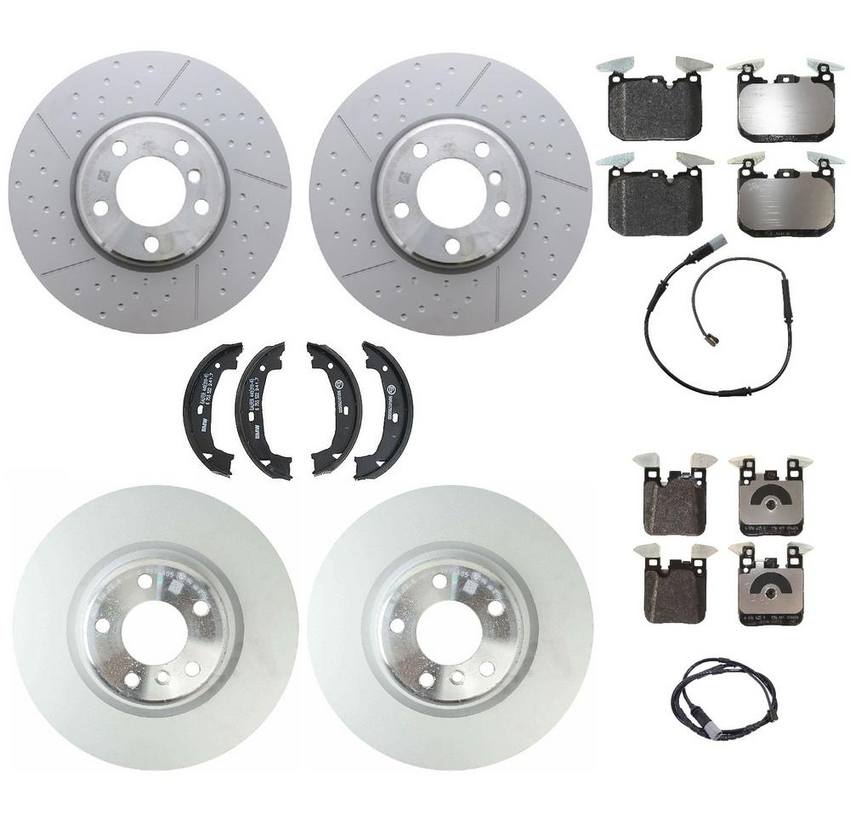 BMW Brake Kit - Pads and Rotors Front &  Rear (340mm/345mm)